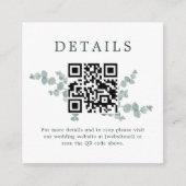 Adelaide Wedding QR Code Begleitkarte (Vorderseite)