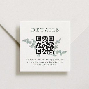 Adelaide Wedding QR Code Begleitkarte