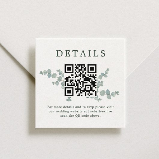 Adelaide Wedding QR Code Begleitkarte