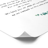 Adelaide Wedding Thank You for Attending Sign Poster (Ecke)