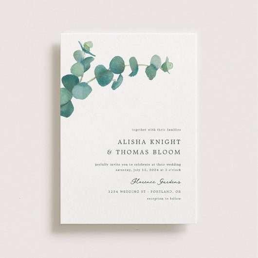 Adelaide Wedding Watercolor Eucalyptus Einladung