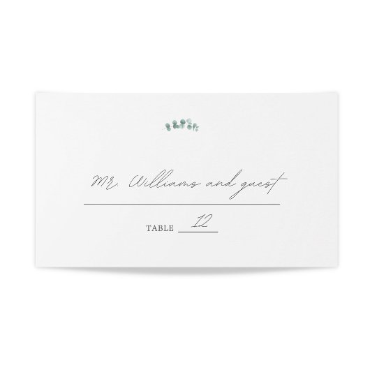 Adelaide Wedding Watercolor Eucalyptus Platzkarte