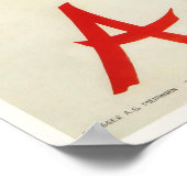 Adelboden, Schweiz, Skifahrplakat Poster (Ecke)