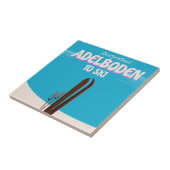 Adelboden Schweiz Skireiseplakat Fliese (Seite)