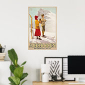 Adelboden Schweizer Schweiz Berner Skigebiet Winte Poster (Heimbüro)