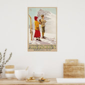 Adelboden Schweizer Schweiz Berner Skigebiet Winte Poster (Küche)