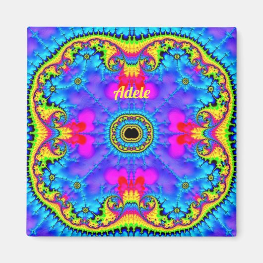 ADELE ~ 3D-Fraktal Design Fluor Shades Magnet (Vorne)