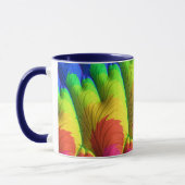 ADELE ~ 3D-Fraktal ~ Rosa, Gelb und Blau Tasse (Links)
