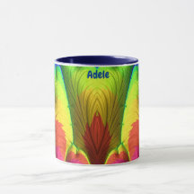 ADELE ~ 3D-Fraktal ~ Rosa, Gelb und Blau