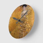 Adele, die Dame in Gold - Gustav Klimt Runde Wanduhr (Winkel)