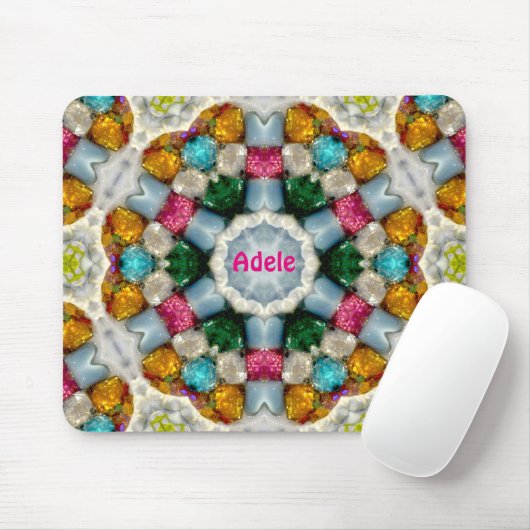 ADELE ~ Farbige Gemische Muster ~ Personalisiert Mousepad (Mit Mouse)
