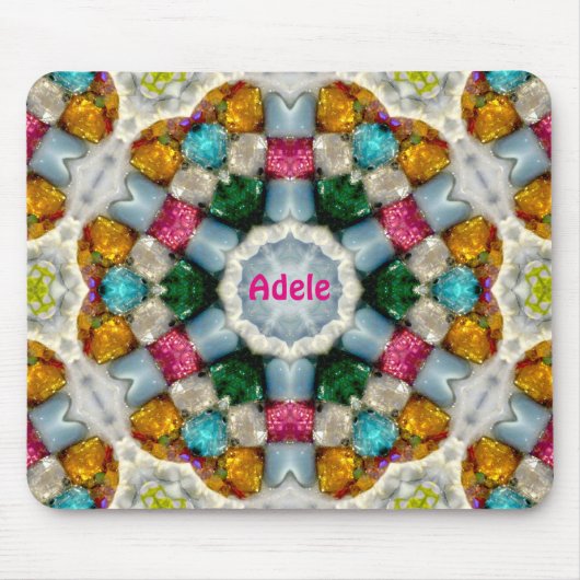 ADELE ~ Farbige Gemische Muster ~ Personalisiert Mousepad (Vorne)