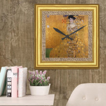 Adele, Lady in Gold, Gustav Klimt, Burlap, Gerahmt