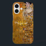 Adele, Lady in Gold von Gustav Klimt, Mit Monogram iPhone 16 Hülle<br><div class="desc">Vintages iPhone Handy Gehäuse mit mit Monogramm individuelle Name mit berühmtem Kunstwerk "Adele - The Lady in Gold" von Gustav Klimt</div>
