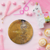 Adele, Lady in Gold von Gustav Klimt, Mit Monogram Pappteller (Party)