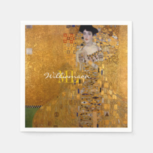 Adele, Lady in Gold von Gustav Klimt, Mit Monogram Serviette