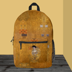 Adele, Lady in Gold von Gustav Klimt, Vintage Bedruckter Rucksack