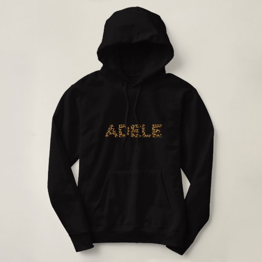 ADELE Leopard Print Funny Personalisiert Name Birt Hoodie (Design vorne)