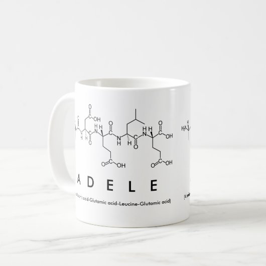 Adele-Peptidnamen-Tasse Kaffeetasse (Vorderseite Links)