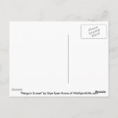 Adelie Penguin & Antarktis Sunset Postkarte (Rückseite)