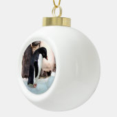 Adelie Penguin Keramik Kugel-Ornament (Rechts)