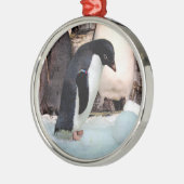 Adelie Penguin Preimium Ornament Aus Metall (Links)