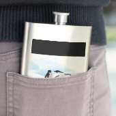 Adelie Penguins Flachmann (Beispiel)