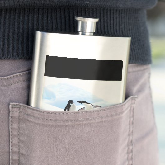 Adelie Penguins Flachmann (Beispiel)