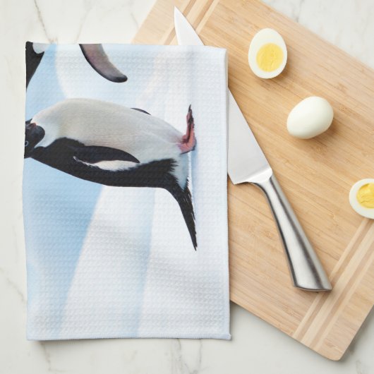 Adelie Penguins Geschirrtuch (Viertel Falte)