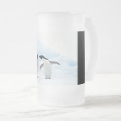 Adelie Penguins Mattglas Bierglas (VorderseiteRechts)