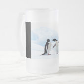 Adelie Penguins Mattglas Bierglas (Vorderseite Links)
