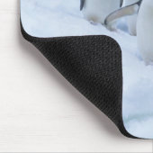 Adelie Penguins (Pygoscelis adeliae) auf Eis, Mousepad (Ecke)