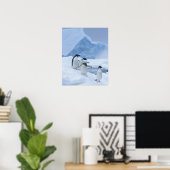 Adelie Penguins (Pygoscelis adeliae) auf Eis, Poster (Heimbüro)