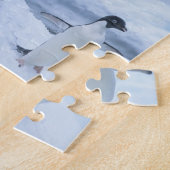 Adelie Penguins (Pygoscelis adeliae) auf Eis, Puzzle (Seite)