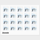 Adelie Penguins Quadratischer Aufkleber (Blatt)