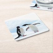 Adelie Penguins Rechteckiger Pappuntersetzer (angewinkelt)