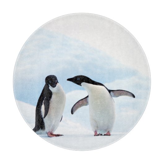 Adelie Penguins Schneidebrett (Vorderseite)