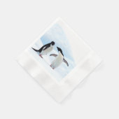 Adelie Penguins Serviette (Ecke)