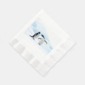 Adelie Penguins Serviette (Ecke)