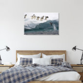 Adelie Penguins tauchen in Meer Paulette Leinwanddruck (Insitu (Schlafzimmer))