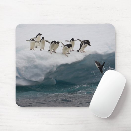 Adelie Penguins tauchen in Meer Paulette Mousepad (Mit Mouse)