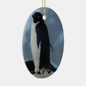 Adelie-Pinguin-Weihnachtsverzierung Keramikornament (Rechts)