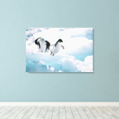 Adelie Pinguine (pygoscelis adeliae) Antarktis Leinwanddruck (Insitu (Holzboden))