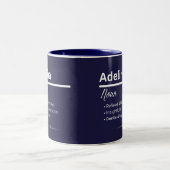 Adelina Personalized Girl Name Meaning Coffee Mug Zweifarbige Tasse (Mittel)