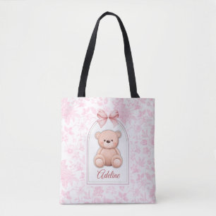Adeline Benutzerdefiniertes rosa Teddy-Bär-Kinde Tasche