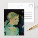Adeline Ravoux | Vincent van Gogh Postkarte<br><div class="desc">Adeline Ravoux (1890) von Vincent van Gogh ist ein bedeutendes Porträt eines jungen Mädchens, Adeline Ravoux, der Tochter des Gastwirts, wo Van Gogh in Auvers-sur-Oise bleibe. Die Malerei zeigt das Thema mit einem nachdenklichen Ausdruck, ihre aubralen Haare ordentlich gestylt, und ihre Figur in weichen, aber lebendigen Pinselstrichen umrissen. Der Hintergrund...</div>