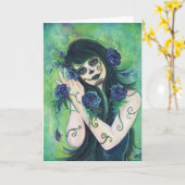 Adelita Tag der Toten Karte von Renee L. Lavoie (Gelbe Blume)