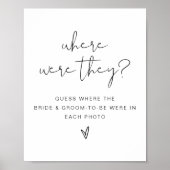 ADELLA Boho Wo waren sie Brautparty Game Poster (Vorne)