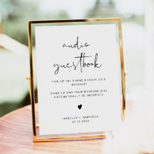 ADELLA Edgy Audio Guestbook Wedding Sign Poster