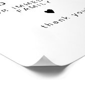 ADELLA Edgy Minimal Wedding Reserviert Seating Zei Poster (Ecke)